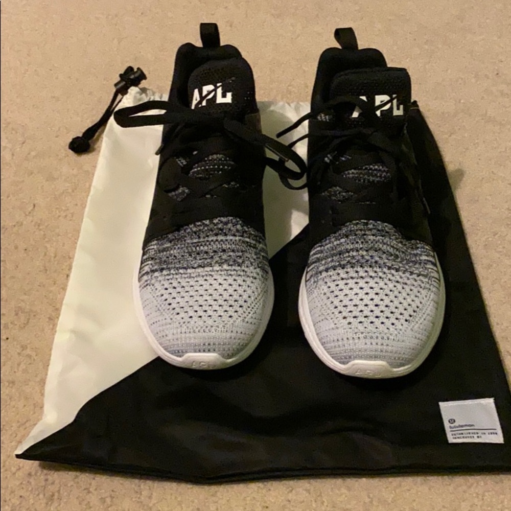 APL white to black gradient sneakers